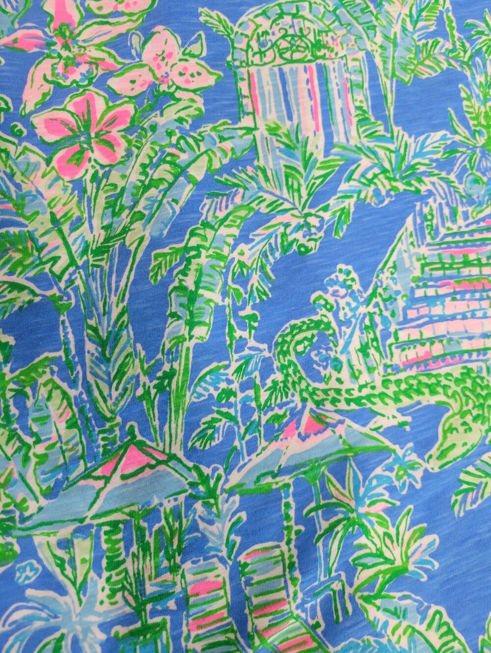LILLY PULITZER T-SHIRT V Neckline Sz L Beach Island - Picture 3 of 6